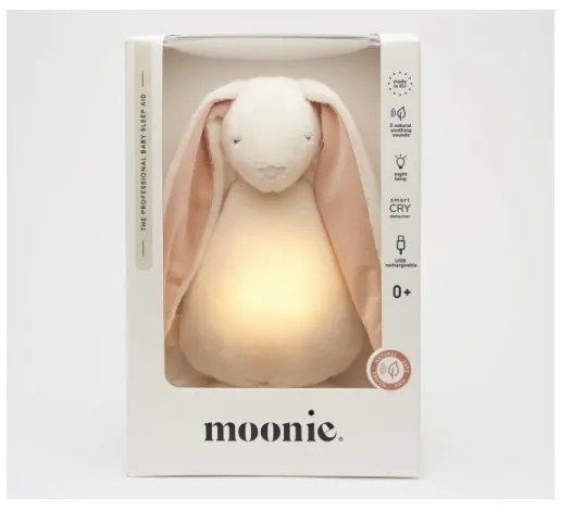 Moonie - Compagno di coccole con melodia e luce 2.0 coniglietto powder