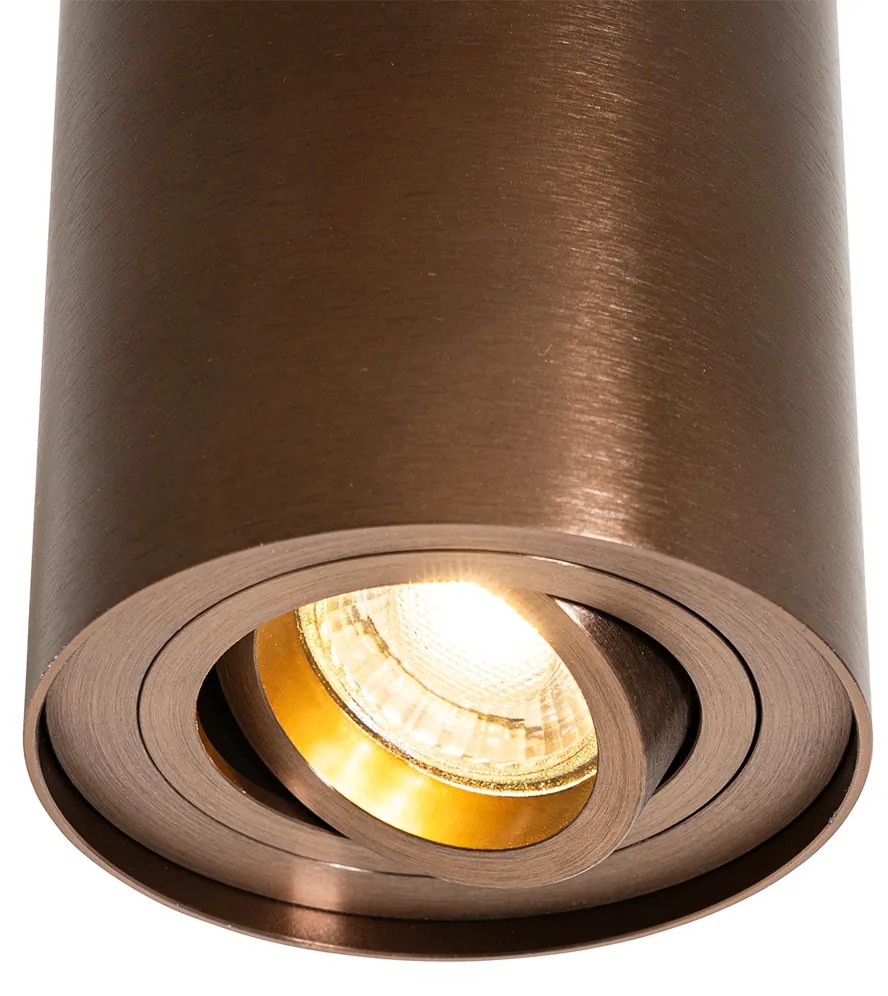 Faretto da soffitto moderno bronzo scuro orientabile e girevole - Rondoo Up