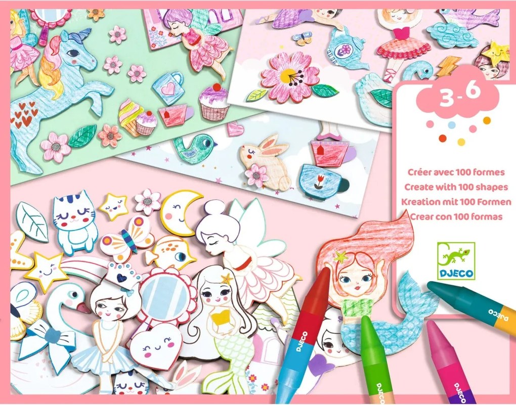 Gioco d'arte - Creiamo il mondo di una ragazza - Collage