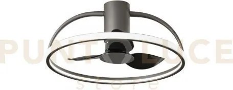 Plafoniera led ventilatore hadley grigio 40w 5250lm cct 3000-4000-6...