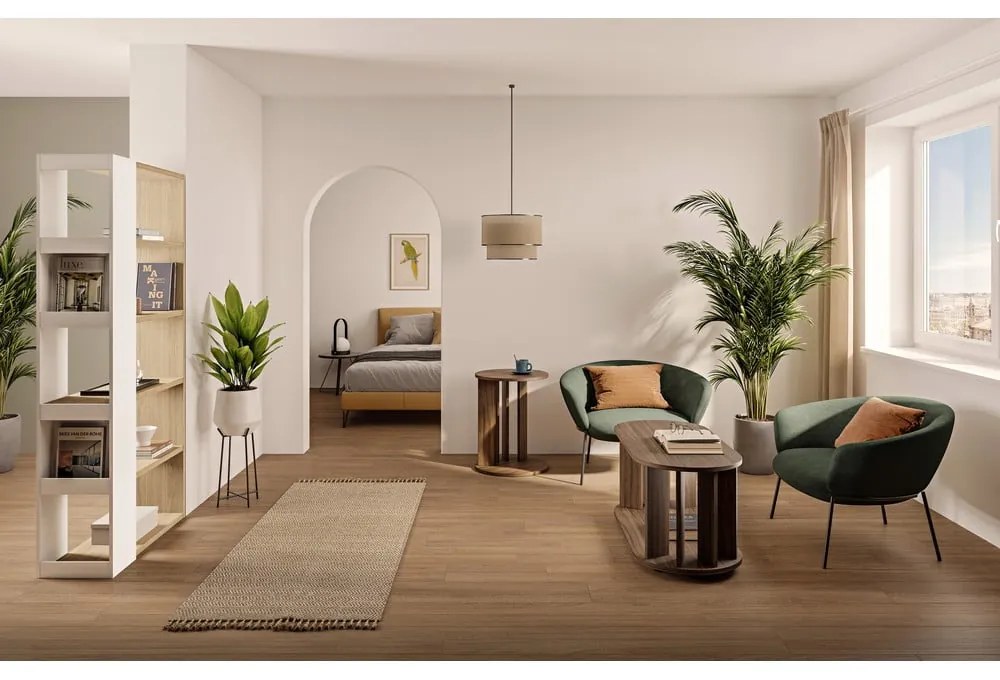 Libreria bianca in rovere 90x188 cm Ella - TemaHome