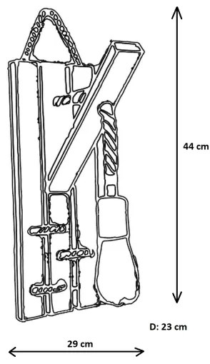Applique AHSAP 1xE27/40W/230V pino noce