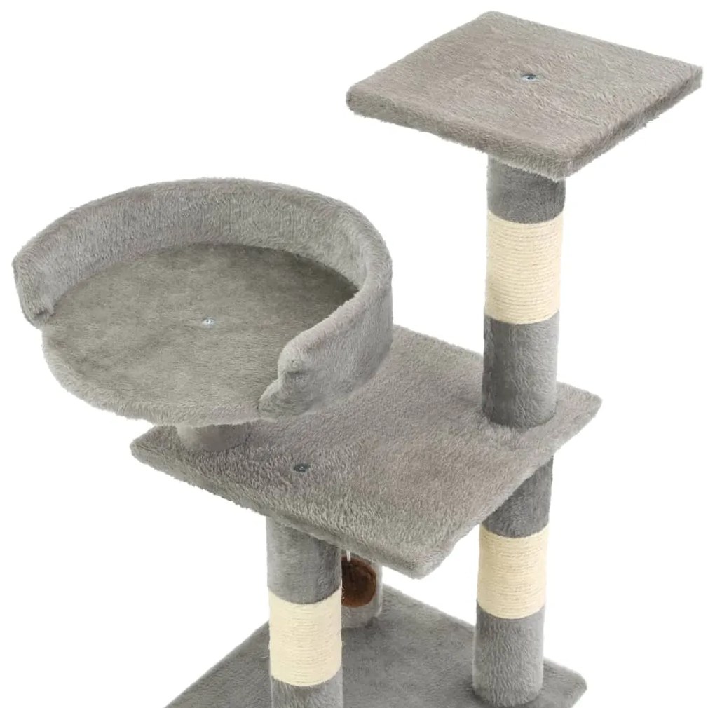 Albero per gatti con tiragraffi in sisal 65 cm grigio