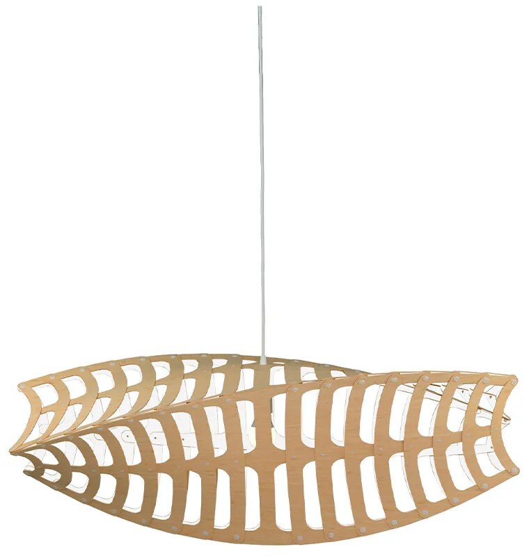 David Trubridge - Toru Lampada a Sospensione Small 1 Lato Bianco David Trubridge