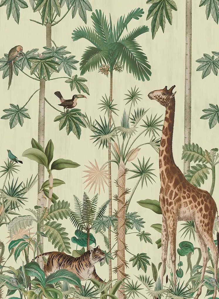 Rebel Walls Carta da parati panoramica Giraffes Stroll - Sunny
