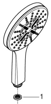 GROHE 26574000 - RAINSHOWER SMARTACTIVE Doccia a mano 130 mm, cromato lucido