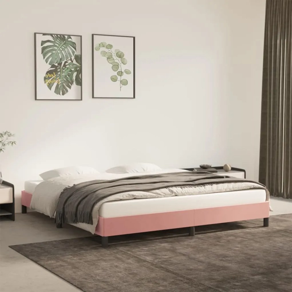 Giroletto Rosa 160x200 Cm İn Velluto /