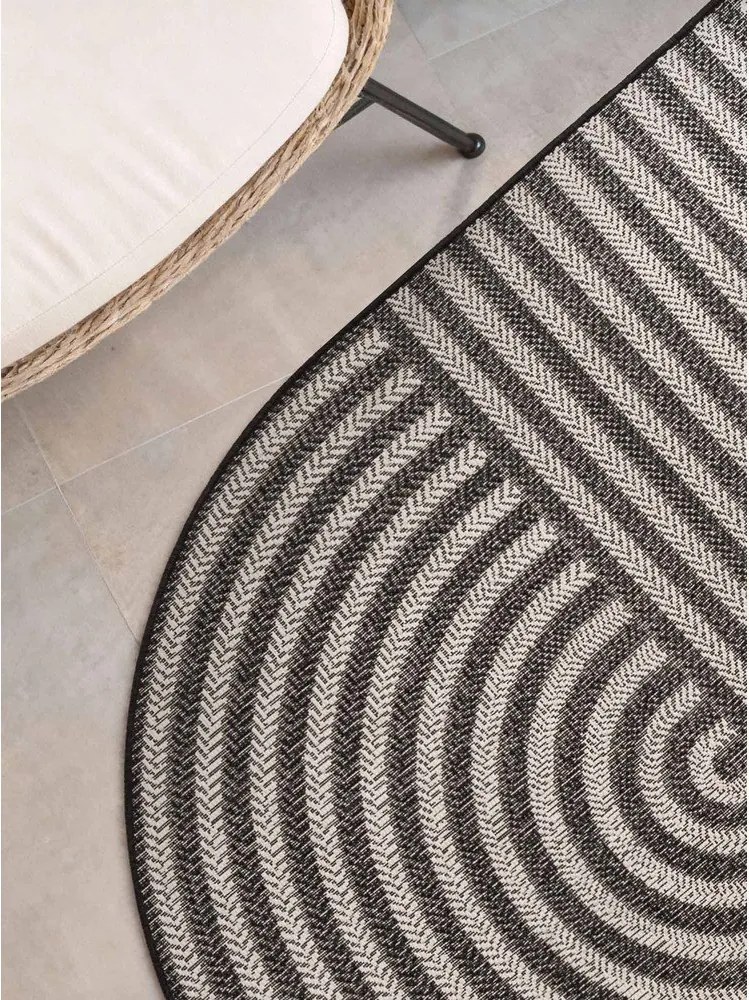 Tappeto da interno/esterno nero/color crema 160x230 cm Haringey Woodfield – Ted Baker