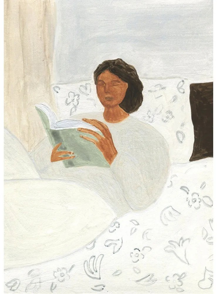 Poster 50x70 cm Morning Read – Isabelle Vandeplassche – The Poster Club