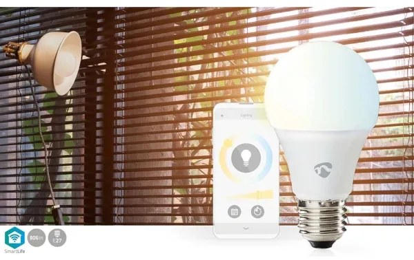 NedisWIFILRW10E27-LED Lampadina dimmerabile SmartLife E27/9W/230V Wi-Fi 2700-6500K