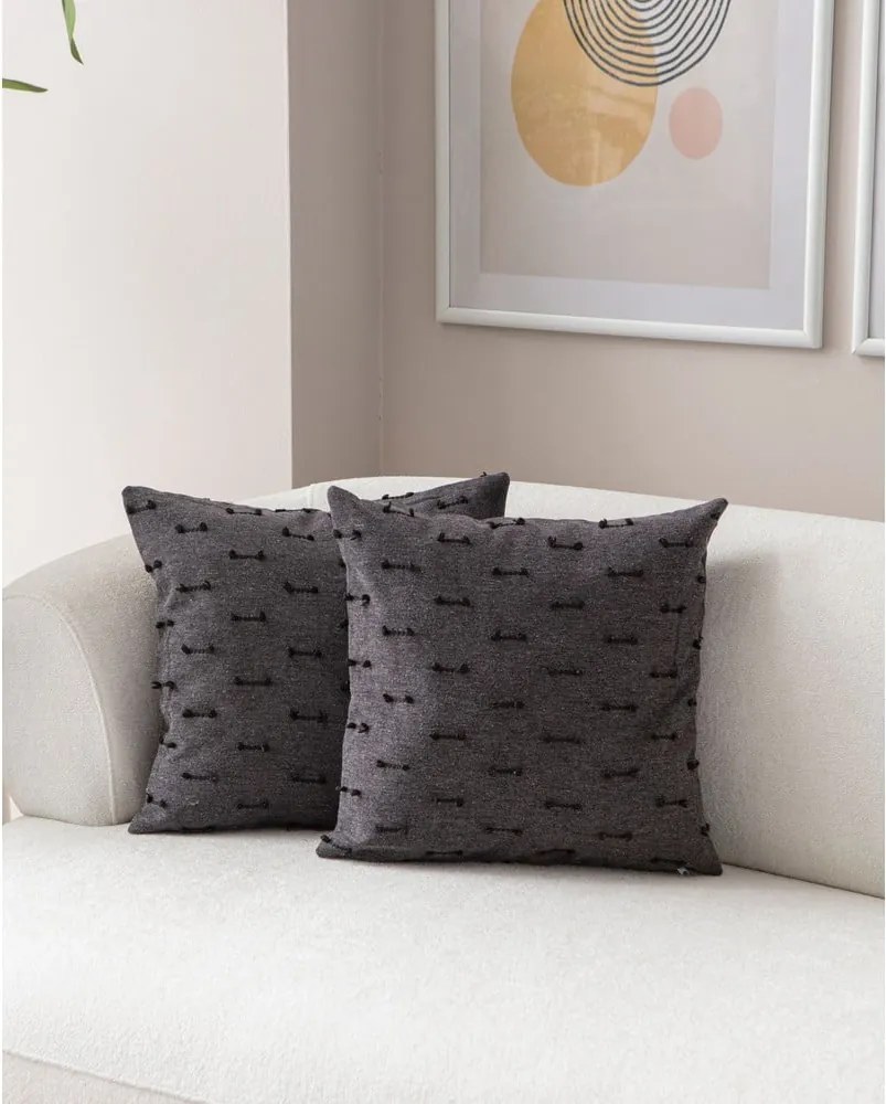 Federe decorative in set 2 pz 43x43 cm Tuffet – Mioli Decor