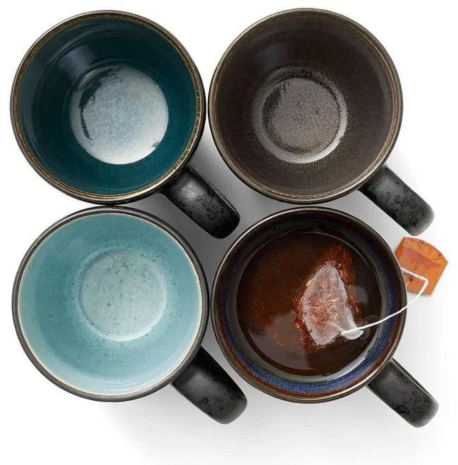 Tazze in set nere/blu scuro in ceramica 4 pz 300 ml Gastro Black/Mix – Bitz