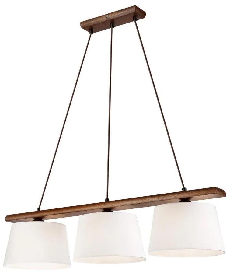 Lampadario a sospensione AIDA 3xE27/60W/230V noce