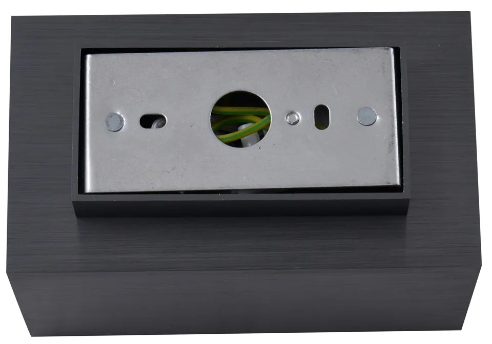 Lampada da parete moderna color canna di fucile quadrata 2 luci GU10 50mm - Sandy