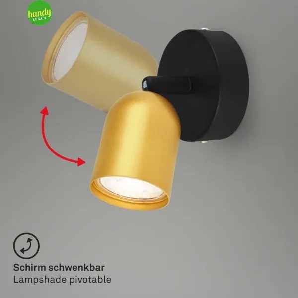 Briloner 2145-017 - Faretto da parete orientabile 1xGU10/9W/230V