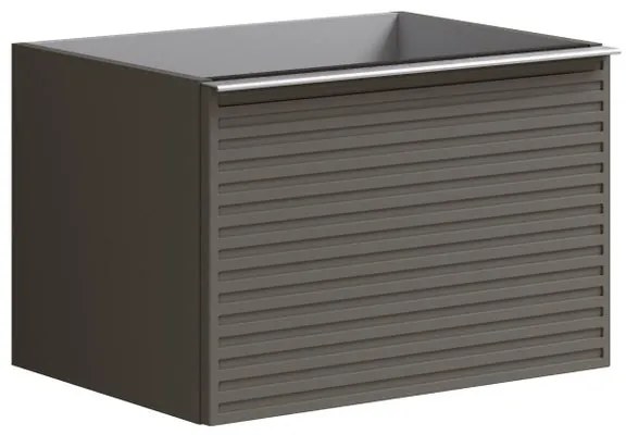 Mobile da bagno sospeso sotto lavabo L 60 x H 40 x P 45.5 cm grigio laccato opaco, 1 cassetto Pixel stripes
