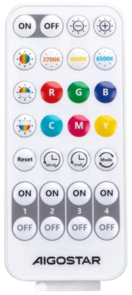 Aigostar - Lampada da terra LED RGBW MESH LED/8W/230V + telecomando