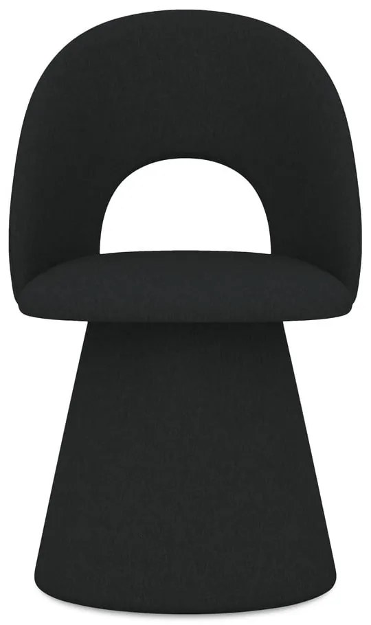 Sedia da pranzo nera in imbottito Kalo – Makamii