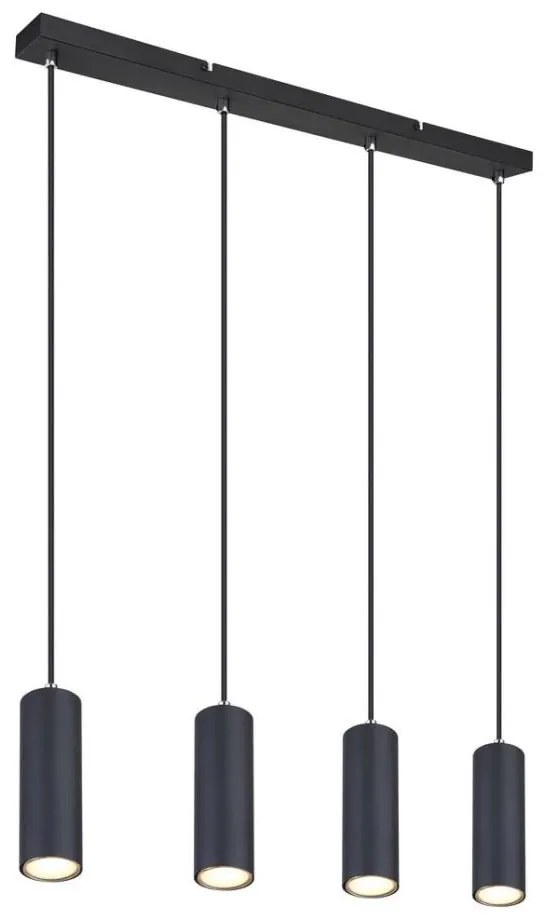 Globo 57911-4HB - Lampadario a sospensione con filo ROBBY 4xGU10/35W/230V nero