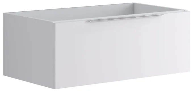 Mobile da bagno sospeso sotto lavabo L 79.5 x H 30 x P 45.5 cm bianco opaco, 1 cassetto Brera
