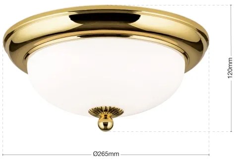 Orion - Plafoniera EMPIRA 2xE14/40W/230V diam. 26,5 cm dorata