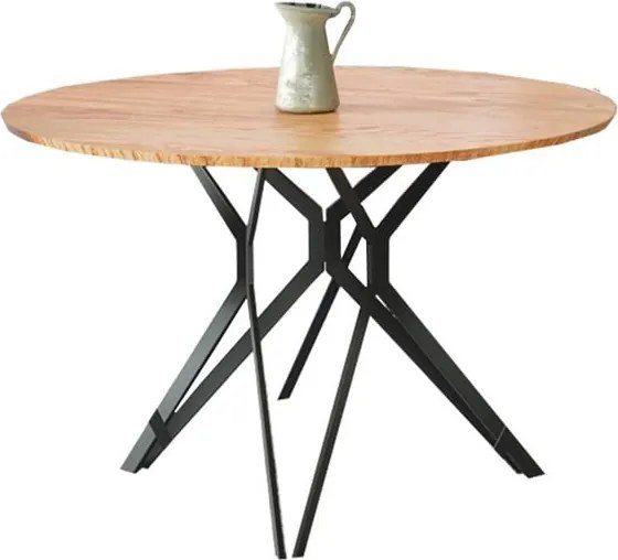 Tavolo rotondo in metallo + MDF Pixel 2 - p 120 x h 76 cm