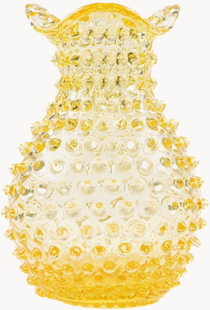 Vaso in vetro soffiato Blonde Hobnail, alt. 21 cm