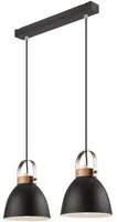 Lampada a Sospensione Danielle, Grigio, Legno, 47x47x76 cm, EPIKASA