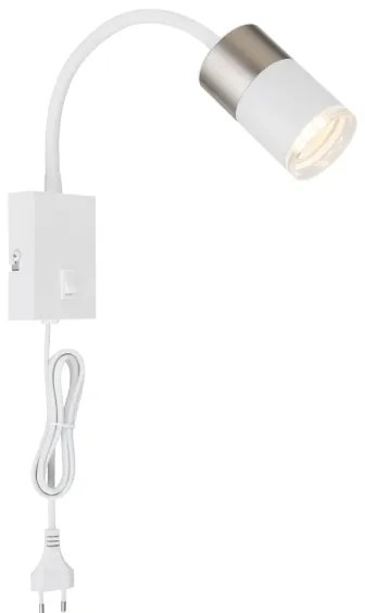 Globo 57851W - Faretto da parete BRISBON 1xGU10/25W/230V bianco/cromo