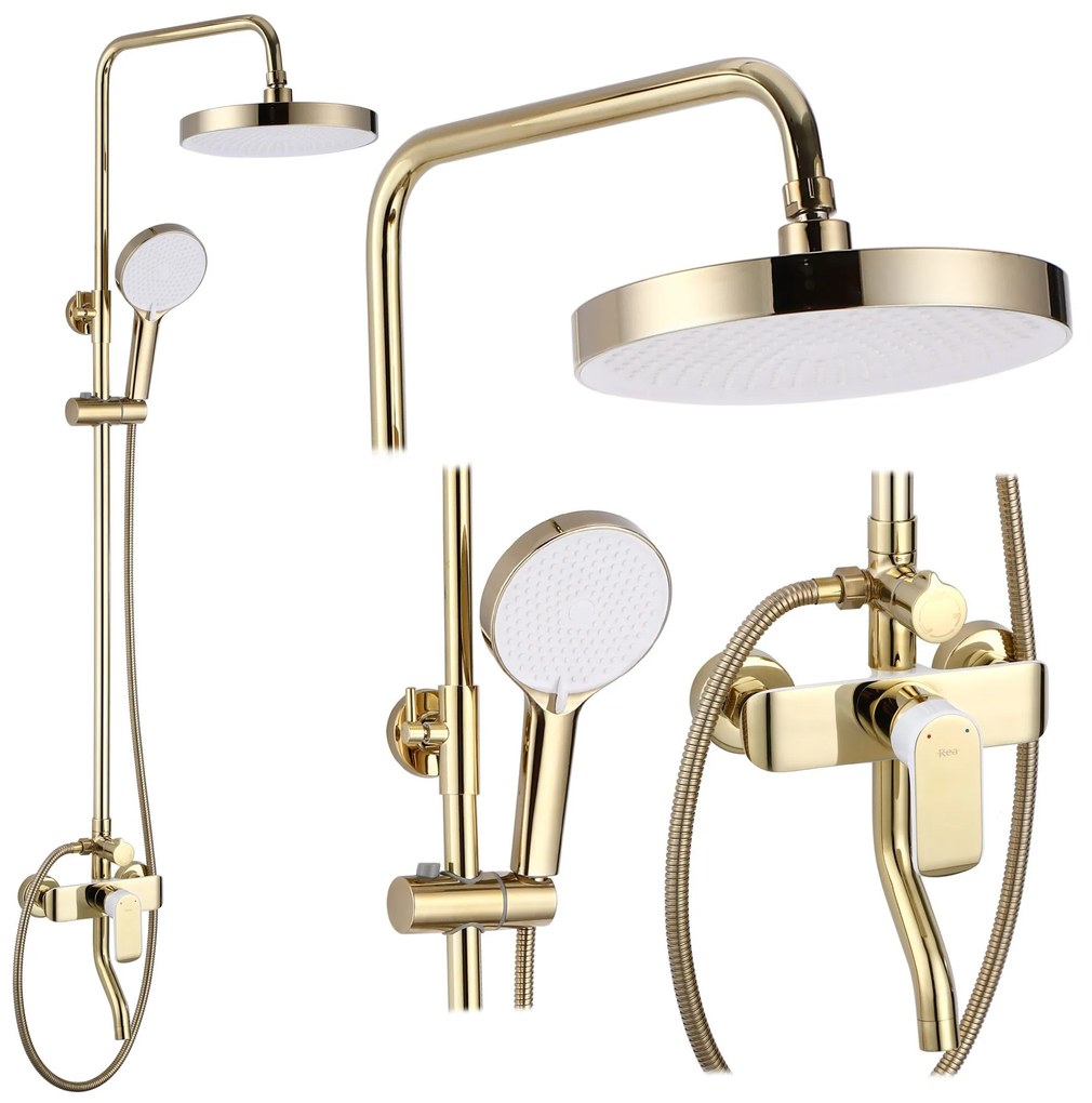 Set doccia REA BLOOM WHITE GOLD