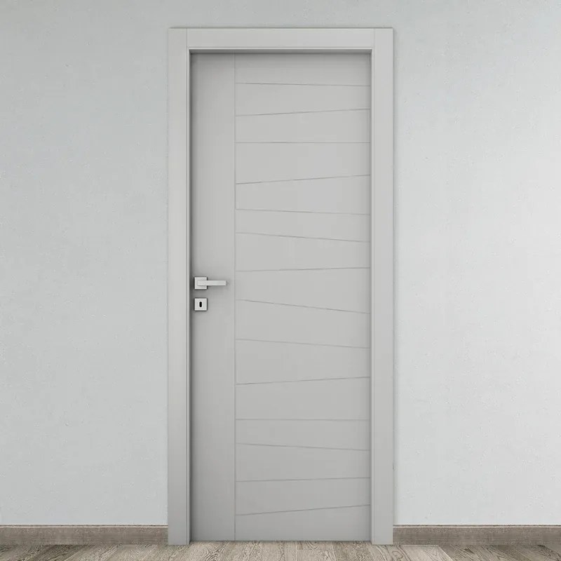 Porta tamburata battente Madera grigio L 70 x H 210 cm reversibile