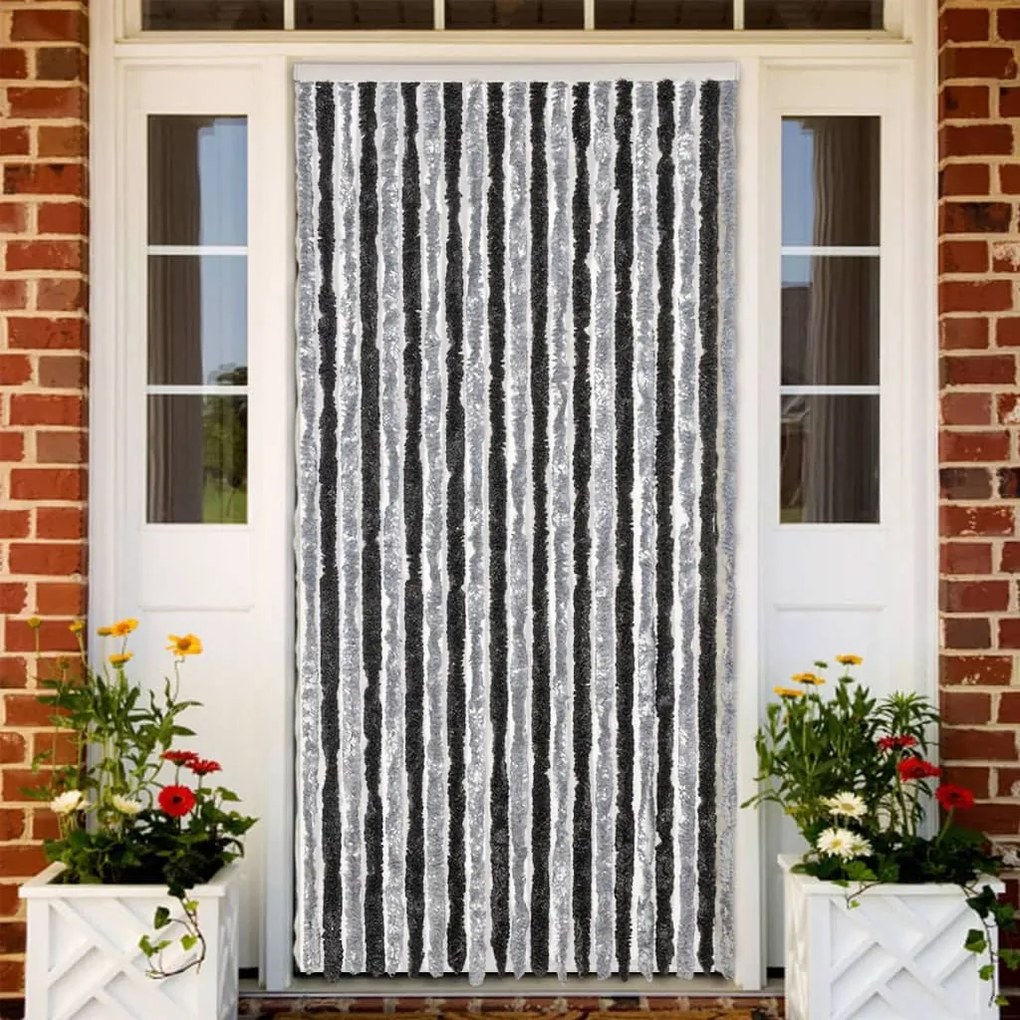 Tenda Antimosche Grigia E Nera 100x200 Cm İn Ciniglia /