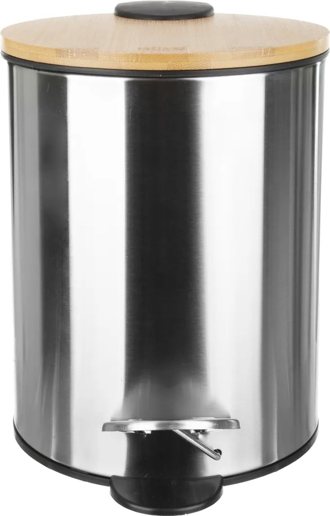 Pattumiera bagno a pedale 3 L argento