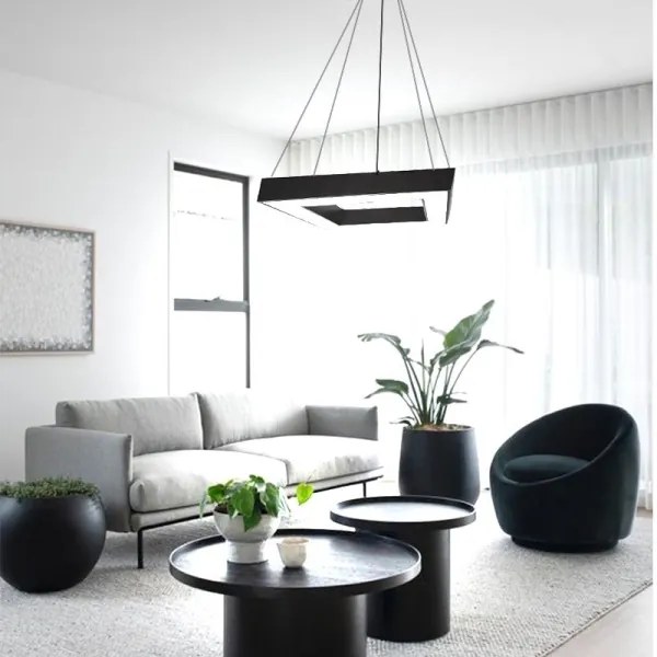 Lampadario LED a sospensione con filo LED/40W/230V 4000K 60x60 cm