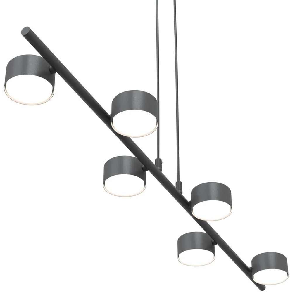 Lampadario a sospensione SORA 6 Nero 6xGX53 da interno