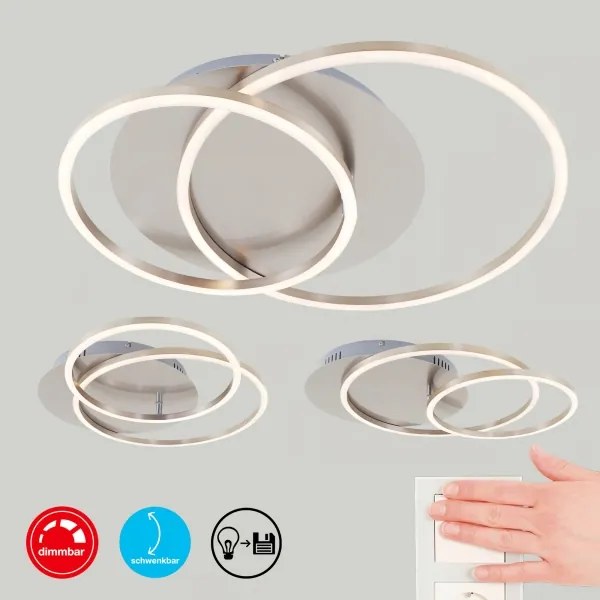 Plafoniera da soffitto dimmerabile a LED 28W/230V 3000K cromo opaco