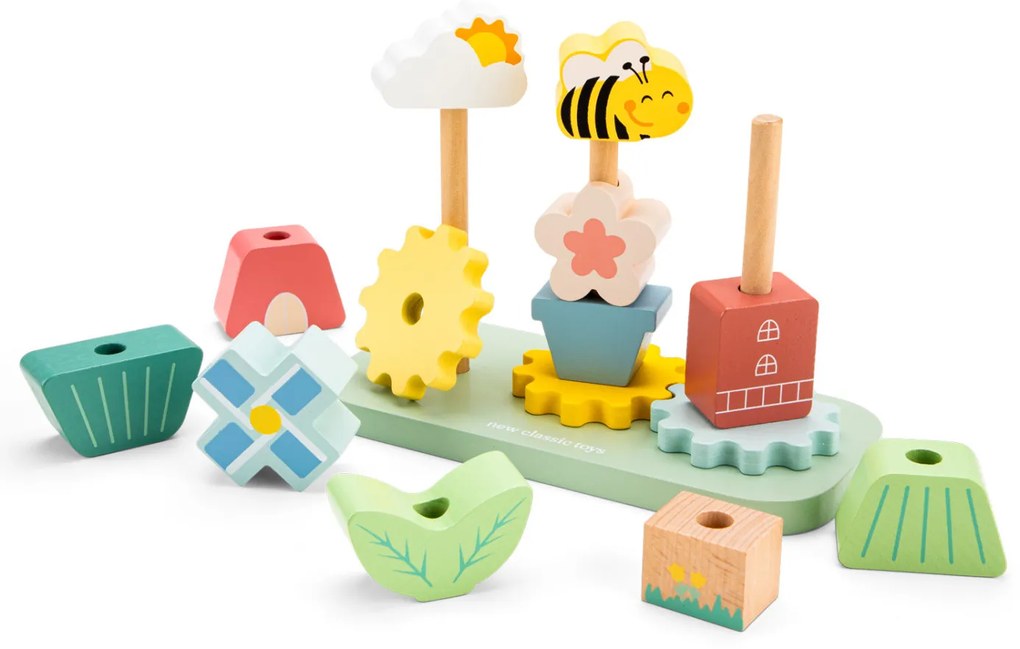 Giocattolo impilabile - Giardino con mulino a vento