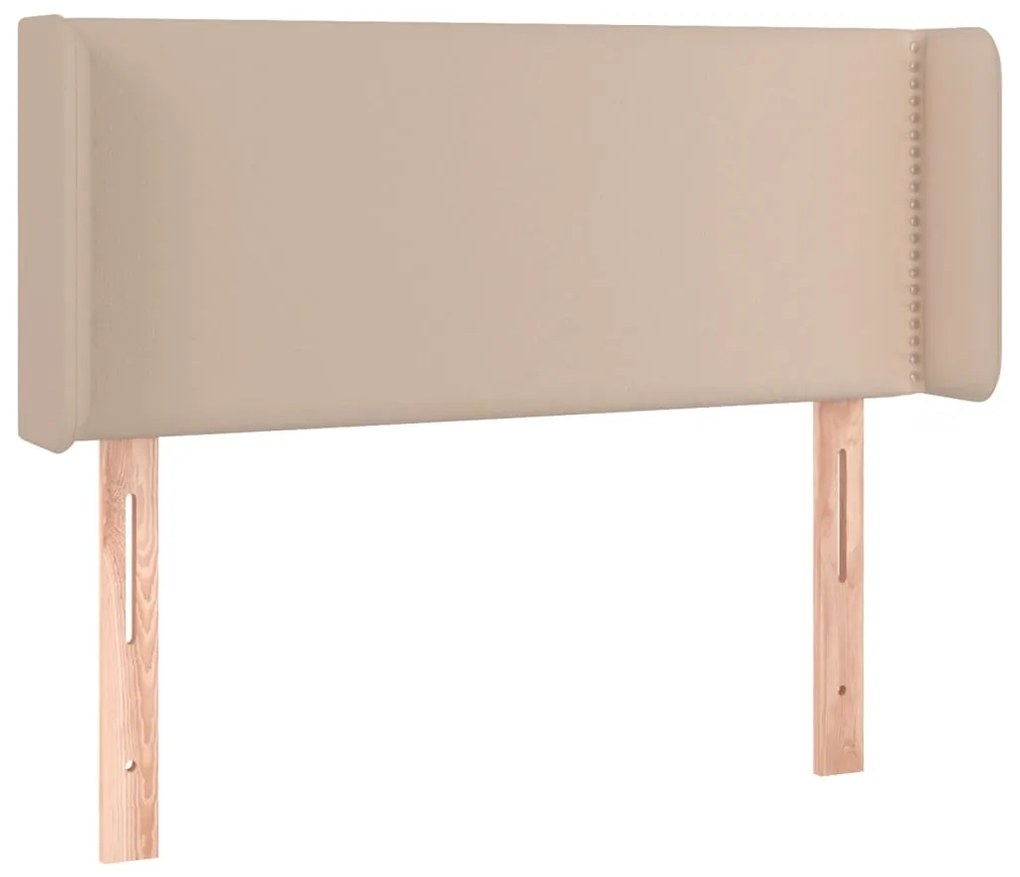 Testiera ad orecchio cappuccino 93x16x78/88 cm in similpelle