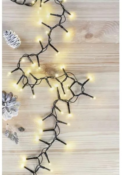 Catena luminosa LED per esterni, 600 LED, 17 m, IP44, bianco caldo