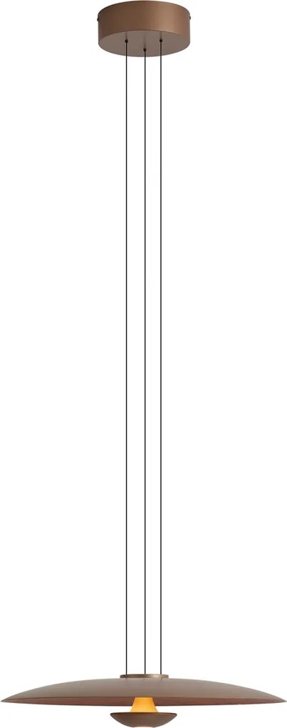 Lampada a Sospensione Moderna Bronzo con Legno di Noce Incl. LED Dimmerabile - Smith