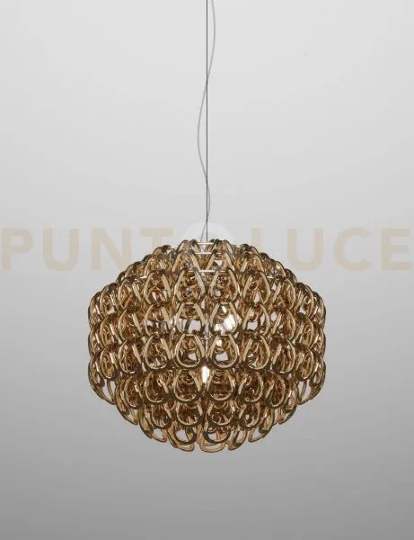 Giogali sospensione 65 cristallo oro e cromo lucido 4 luci attacco ...