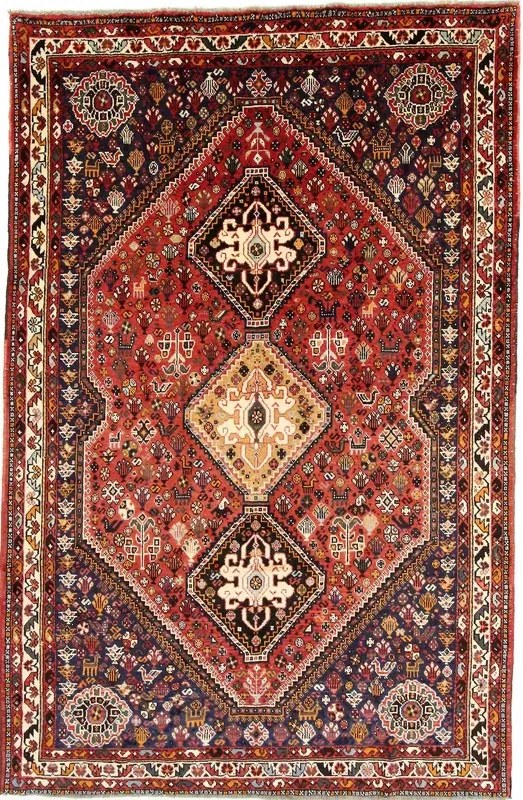 Gashghai Tappeto 170 x 270 Rosso (Iran) Annodato A Mano