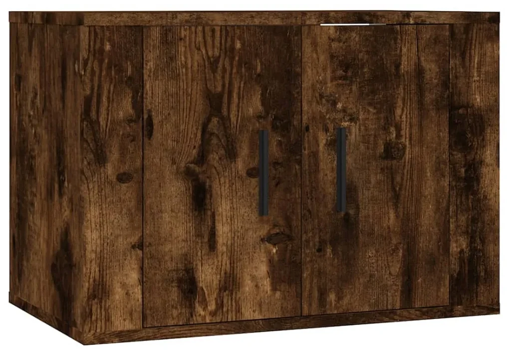 Set di mobili porta tv 5 pz rovere fumo in legno multistrato