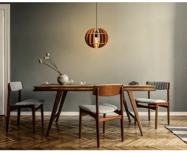 Lampadario a sospensione con filo 1xE27/60W/230V marrone diametro 20 cm