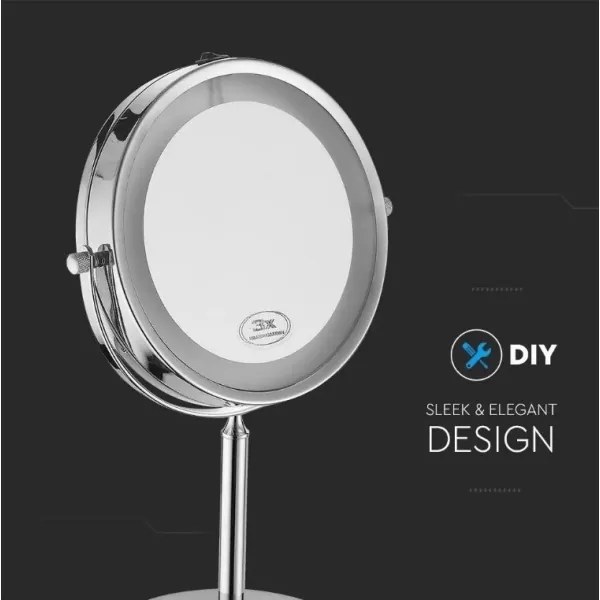 Specchio cosmetico LED LED/3W/6V 4xAA IP44