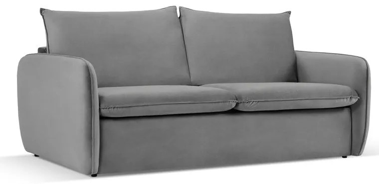 Divano letto in velluto grigio 214 cm Vienna - Cosmopolitan Design