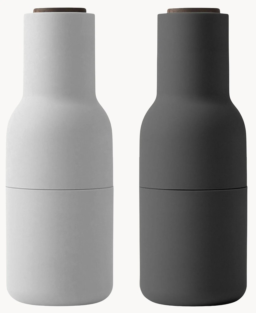 Set macina sale e pepe con coperchio in legno di noce Bottle Grinder 2 pz