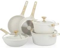 Batteria pentole 8 pezzi Bambù bianca