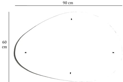 Specchio da parete AYNA 60x90 cm ovale