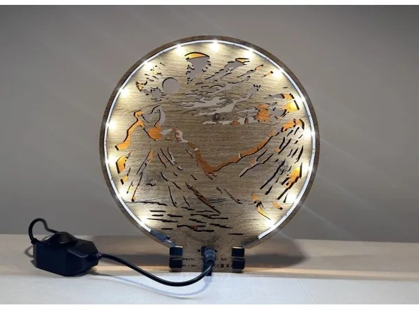 Li-Go 23595/DUB2 - Lampada da tavolo decorativa dimmerabile a LED/12W/230V 20x22 cm rovere